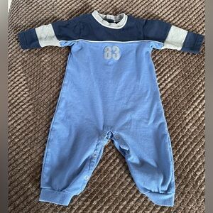 Vintage Gymboree Toddler Boys Blue Romper, 6-12 Months